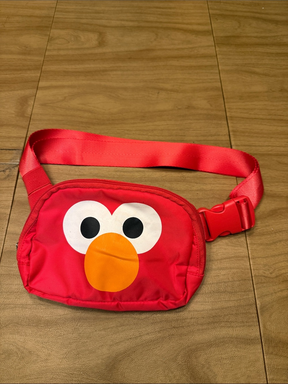 Red Kids Character Waist Pouch with Playful Face